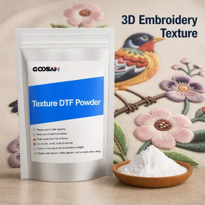Goosam 3D Puff DTF Powder 1kg Embroidery Effect Printing 3D Textured Hot Melt Powder for T-shirt Personalized Customization