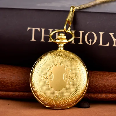Fenyi Wholesale Hot Sale Fashion Retro Personality Classic Simple Non-waterproof Gold Alloy Quartz Antique Pocket Watch Men
