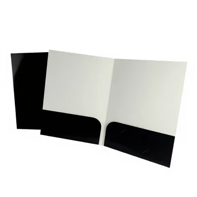 Printed Document Presentation A4 Size Cardboard Paper Expanding File Folder White Folders with Gold Foil Logo