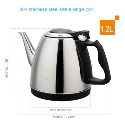 Stainless Steel Fast Boil Electric Tea Kettle with Automatic Power-Off Long Spout Bubble Kettle for Household Use