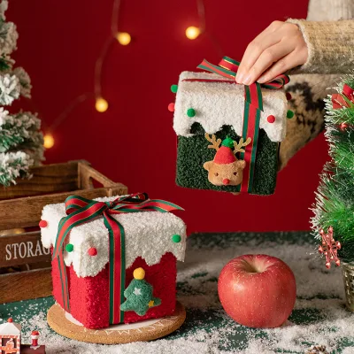 Wholesale Handmade DIY Christmas Gift Box Christmas Eve Apple Box High-End Thickened Stiffened Cardboard Christmas Packaging