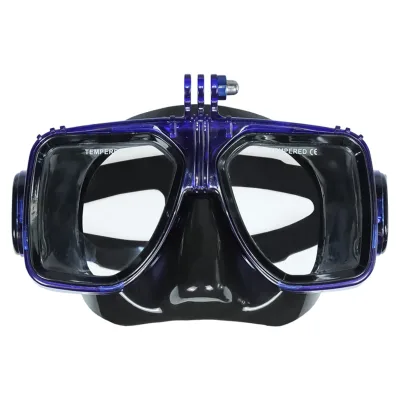 China Made PVC Go Pro Compatible Scuba Dive & Snorkel Mask with Tempered Glass Lens CE Certified for Photo/Video