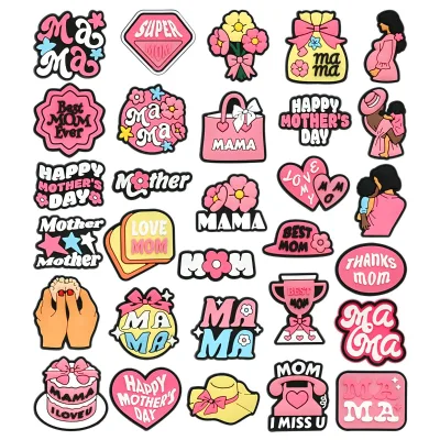 Soft Upper Decorations Clog Charm Featuring Button Buckle Applique Decorations Mixed Products PVC Rubber Custom Shoe Charms