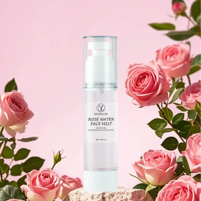 Private Label Natural Organic Skin Care Hydrating Moisturizing Facial Mist Toner Spray with Vitamin C and Pure Rose Water