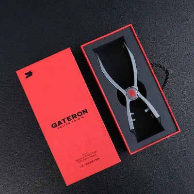 GATERON Gray 3-in-1 Keycap & Switch Puller With Switch Opener New Retail Package Metal Mechanical Keyboard Switch Keycap Puller
