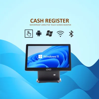 Black JJ-156AH Factory Custom Cash Register Ultra-thin 15.6 Inch Capacitive Touch Screen Android/Windows 1-Year Warranty Wi-Fi 6