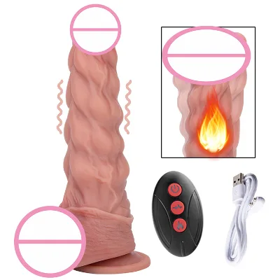 High Quality Spiral Charging  Safe Material Moderate Hardness Silicone Dildo