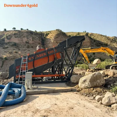 High-Accuracy Automatic Gold Sluice Box 100 Tons/Hour Gold Vibrating Deck Washing Plant with Anti-Erosion for Alluvial Gold