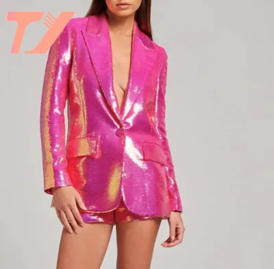 TUOYI Fancy Two Piece Sets for Women Beautiful New Styles Sequin Dresses Women Lady Elegant Party Evening Sexy