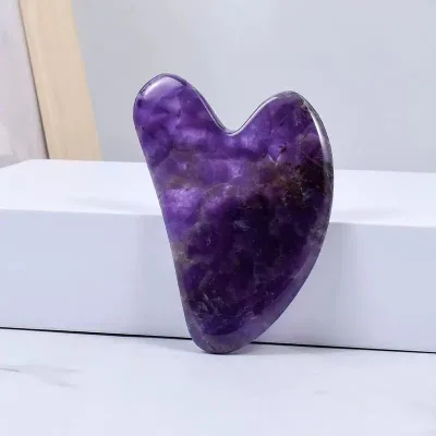 Wholesale Jade Guasha Tools Natural Face Massage Jade Gua Sha Set Amethyst Gua Sha Board for Women Gift