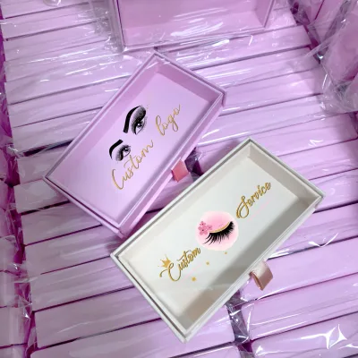 New Arrival Side Drawer Lash Packaging 3d Lashes Boxes Wholesale Private Label Shopping Style Empty Eyelash case