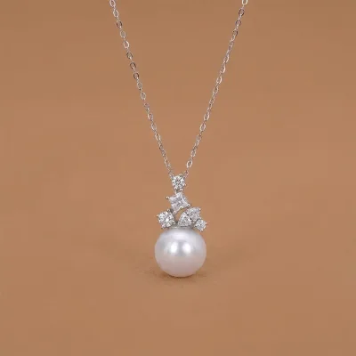 Natural Freshwater AAA+ Pearl Star Cluster Drop Pendant Inlaid Zircon Solid 925 Sterling Silver Daily Wear Necklace Collection