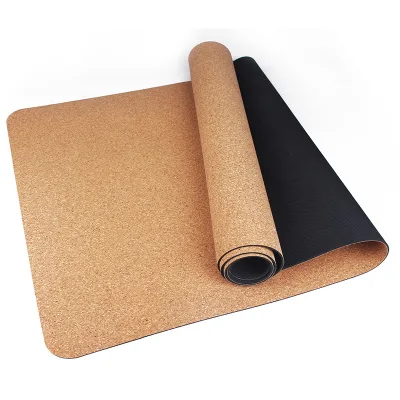 Custom Logo Eco-Friendly Premium Extra Thick Exercise Mat 4mm-10mm Natural Rubber TPE Cork Yoga Mat Recycled Strap Bag 5mm