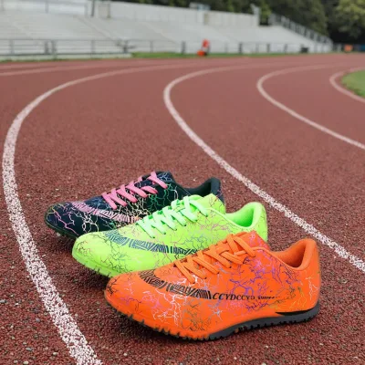 Breathable Mesh Upper Rubber Outsole Teenage and Adult Running & Track-and-Field Spike Shoes