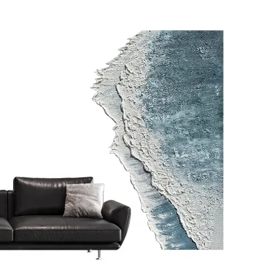 Dafen Village Abstract Oil Painting Living Room Decor Sofa Background Bedside Texture Painting Modern Minimalist Metal Frame