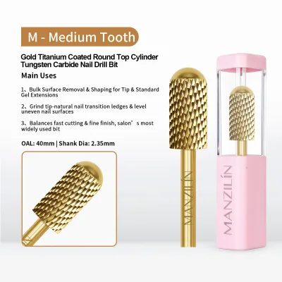 4XC Chamfer Carbide Nail Safety Bit Large Barrel Nail Cutters Acrylic Powder Polishers Tungsten Carbide Nail Drill Bits