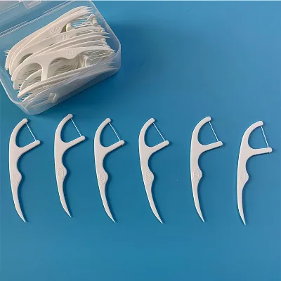 Customizable Wholesale Floss Sticks Home Travel Portable Floss Box With 50 Dental Cleaning Floss Sticks Toothpicks