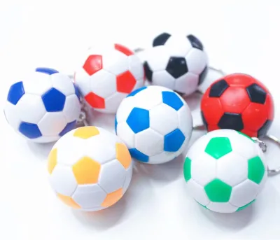Fashion Sports Keychain Car Key Chain Key Ring Football Basketball Golf Ball Pendant Keyring for Gifts 3.8cm