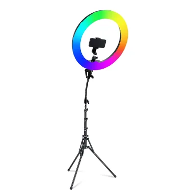 NEEWER 18 Inch RGB LED Ring Light APP Control with Stand and Phone Holder for Selfie Makeup TikTok Vlog