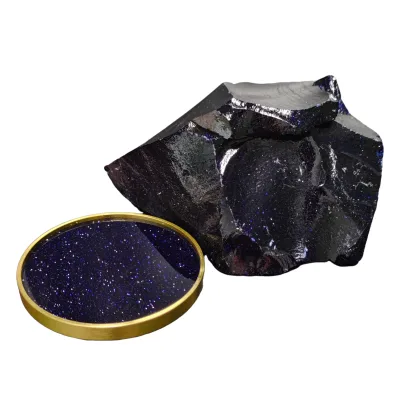 Luxury Custom Blue Sandstone Gemstone coaster with Circular Pattern Waterproof coaster Suitable for Easy Living Drinking Coffee