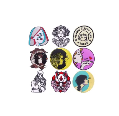 Creative Hot-Selling Cartoon Iron on Patch Wholesale Girls Embroidery Patch Shirt Custom Logo Patch for DIY Children's T-shirts