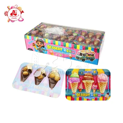 Dessert Room Ice Cream Shaped Chocolate Cream with Biscuit Ball