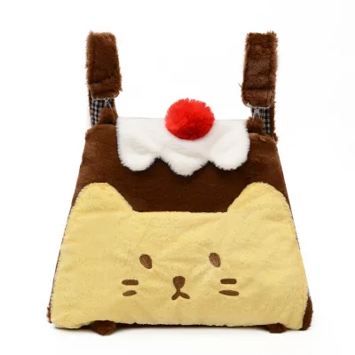 Wholesale Animal Stuffed Fluffy Tote Shoulder Bag Cute Cartoon Cat Cake Plush Backpack for Girls