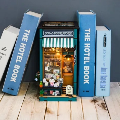 Hongda New Style M2314 Soul Bookstore 3d Wooden Book Nook Kit Diy Book Nook for Sale