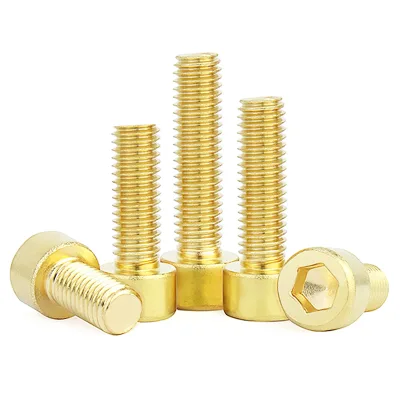 DIN912 M3 M4 M5 M6 M8 M10 M12 Brass Hex Head Class 10.9 & 12.9 Hexagon Socket Machine Screws