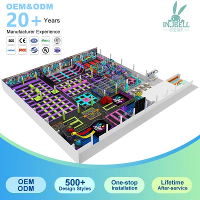 Indoor Trampoline Park Ninja Warrior Obstacle Course Equipment For Commercial Entertainment Center Soft Play Amusement Park
