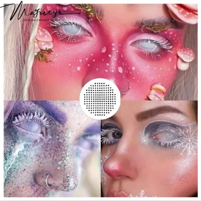 Magic Eye White Mesh Soft Wholesale Cosplay Crazy Eye Anime Contact Lenses