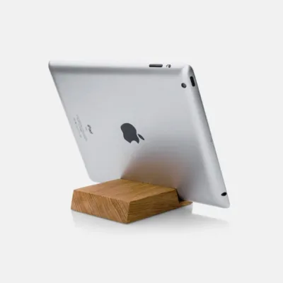 Portable Adjustable Aluminium Wooden Desktop Stand Vertical Laptop and Phone Pad Holder for Adjusting Wood Phone Pad Holder