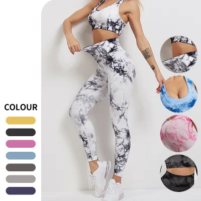 GC Yoga Pants, Shorts, Tops, Bra Sets Running Tie-dye Sports Fitness Yoga Sets Women Seamless Yoga Fitness Clothes