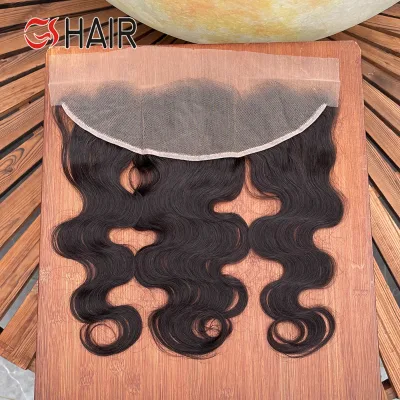 13x4 Ear to Ear Transparent Lace Frontal Closure Body Wave Human Hair Frontal Brazilian Hair Frontal Closures Natural Black