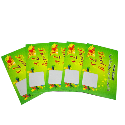 Security Scratch Code Two Sides Printing Paper Lottery Coupon