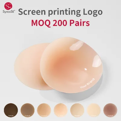 Real Pic Low Moq 8/10/13cm Strong Adhesive Custom Logo Silicone Nipple Cover With Custom Package