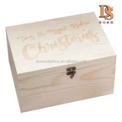 Large French Country Wooden Candy Box for Children with Multifunctional Design 10-20L Capacity for Sundries & Christmas Eve