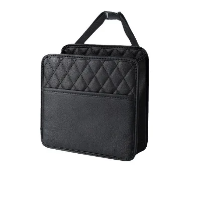 Leather Car Seat Back Storage Bag Multi-functional Waterproof Foldable Hanging Type Organizer Large Capacity for Car Interior