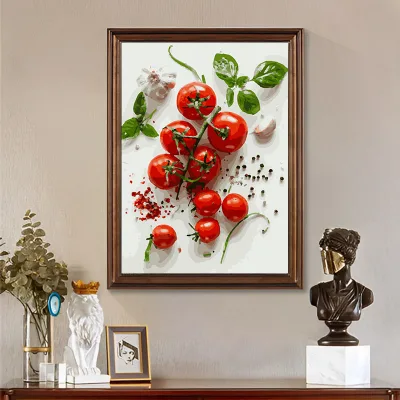 Wholesale Food Painting by Numbers for Dining Room Fruit Vegetable Wine Bread Customizable Digital Oil Painting