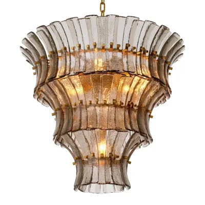 manufacturer sells luxury Murano blue cascading chandeliers in modern for living room restaurant decoration
