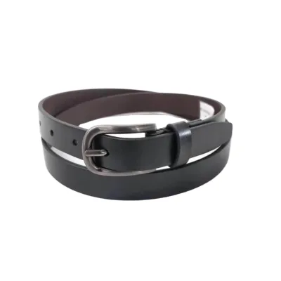A Simple and Versatile Pu Material Alloy Buckle Belt for Girls 2.3CM Width Adjustable Length 85-110CM