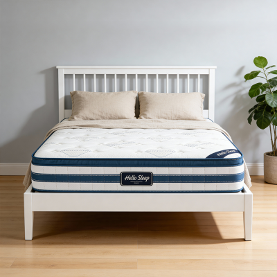 Sleep Well comfort Folding Mattre OEM/ODM 12 Inch Comfortable Gel Infused Memory Foam 7 Zoned Pocket Spring Mattress