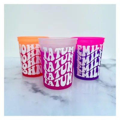 Custom16oz Color Changing Cup Stadium Cups Reusable Plastic Drinking Cup Tumbler With Logo Bachelorette Party Favors