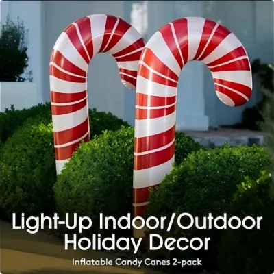 Inflatable Christmas Candy Cane Decorations Stable and Tip-Resistant, Custom Logo and Branding Supported.