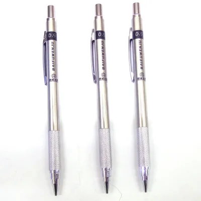 0.3/0.5/0.7/0.9/1.3/2.0MM Stainless and Copper Metal Mechanical Auto Pencil