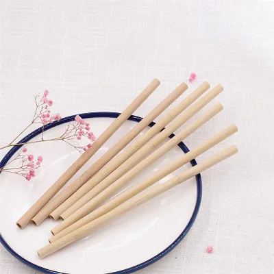Hot Selling Biodegradable Smoothie Boba Bamboo Straws Disposable for Drinking