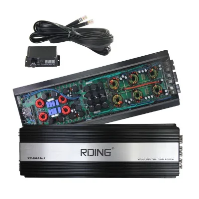 High-Performance Mono 8000W Car Amplifier Power Car Amp Powerful Competition 1CH amplifier Top quality with big RMS