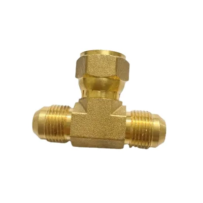 Brass 37 Degree Female JIC Swivel with JIC Male Tee SAE Hydraulic Adapter Low Pressure Hydraulic Hose Fittings