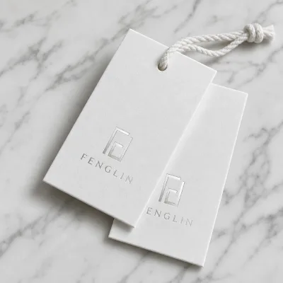Custom Logo FS*C Recycled Paper Swing Tag Garment Hang Tag Printed Brand Label Suitable for Fashion Apparel Clothes