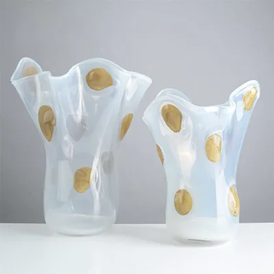 56H Diamond Star Scandinavian Light Luxury Glass Vase Table Decoration